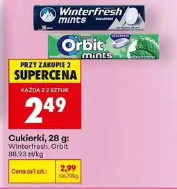 Biedronka Cukierki, 28 g: Winterfresh, Orbit oferta