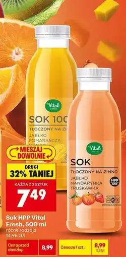 Biedronka Sok HPP Vital Fresh, 500 ml oferta