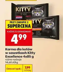Biedronka Karma dla kotów w saszetkach Kitty Excellence 4x85 g oferta