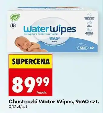 Biedronka Chusteczki water wipes, 9x60 szt oferta