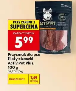 Biedronka Przysmak dla psa filety z kaczki Activ Pet Plus, 100 g oferta