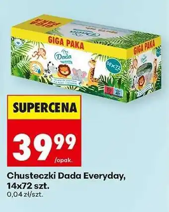 Biedronka Chusteczki Dada Everyday, 14x72 szt oferta