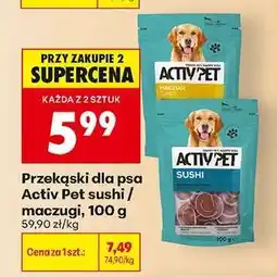Biedronka Przekąski dla psa Activ Pet sushi / maczugi, 100 g oferta