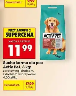 Biedronka Sucha karma dla psa Activ Pet 3 kg oferta