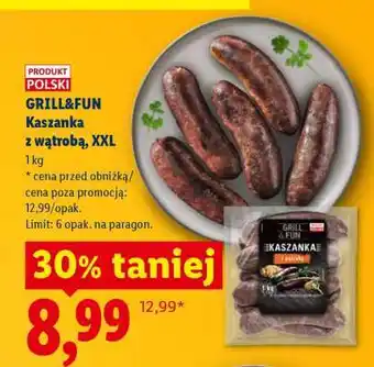 Lidl GRILL&FUN Kaszanka z wątrobą, XXL oferta