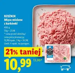 Lidl RZEŹNIK Mięso mielone z karkówki oferta
