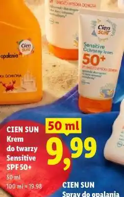 Lidl CIEN SUN Krem do twarzy Sensitive SPF 50 oferta