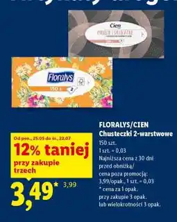Lidl FLORALYS/CIEN Chusteczki, 2-warstwowe oferta