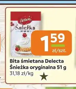 Społem Częstochowa Bita śmietana Delecta Śnieżka oryginalna oferta