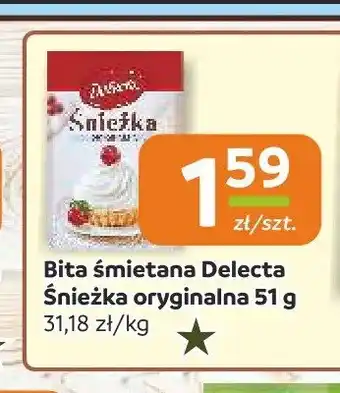 Społem Częstochowa Bita śmietana Delecta Śnieżka oryginalna oferta