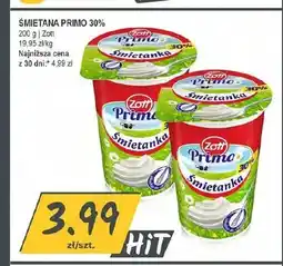 Słoneczko Śmietana Zott Primo 30% oferta