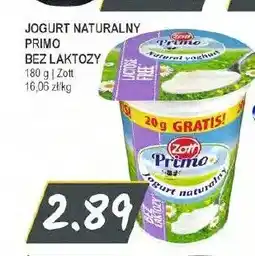 Słoneczko Jogurt naturalny Primo bez laktozy Zott oferta