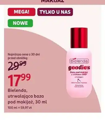 Rossmann Utrwalająca baza pod makijaż Bielenda goodies oferta