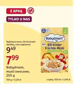Rossmann Musli owocowe Babydream Bio Kinder Früchte-Müsli oferta