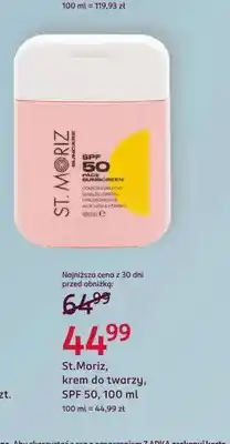 Rossmann Krem do twarzy St. Moriz Suncare SPF 50 oferta