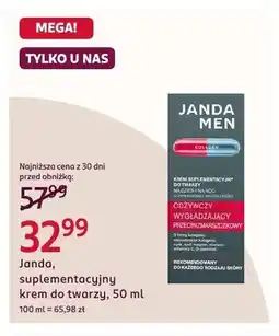 Rossmann Suplementacyjny krem do twarzy Janda Men oferta