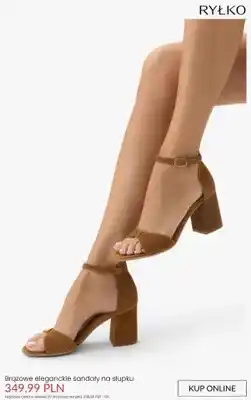 Ryłko Sandały na słupku Ryłko brązowe eleganckie oferta