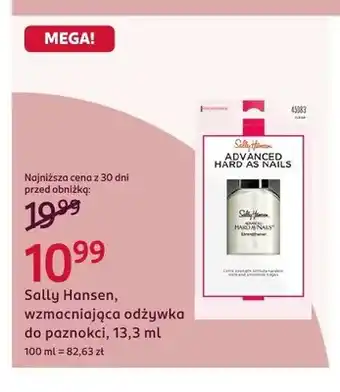 Rossmann Wzmacniająca odżywka do paznokci Sally Hansen Advanced Hard As Nails oferta
