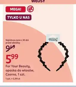 Rossmann Opaska do włosów For Your Beauty czarna oferta
