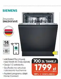 Max Elektro Zmywarka Siemens SN63HX16VE oferta