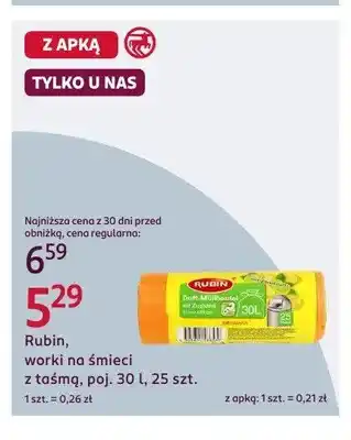 Rossmann Worki na śmieci z taśmą Rubin oferta