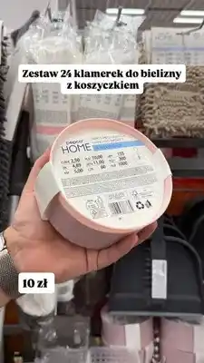 Pepco Zestaw klamerek do bielizny z koszyczkiem Pepco Home oferta