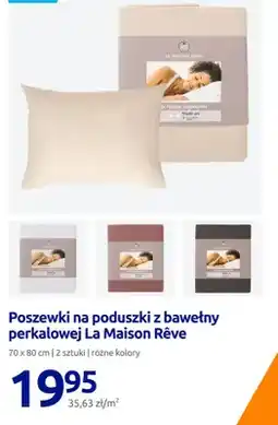 Action Poszewki na poduszki z bawełny perkalowej La Maison Rêve 2-pak 70x80 cm oferta