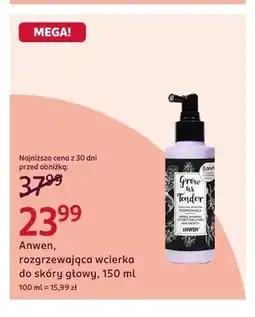 Rossmann Rozgrzewająca wcierka do skóry głowy Anwen Grow Us Tender oferta