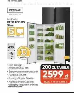Max Elektro Lodówka Kernau KFSB 1793 BS Slim oferta