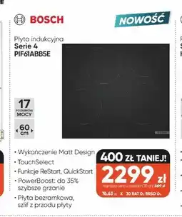 Max Elektro Płyta indukcyjna Bosch Serie 4 PIF61ABB5E oferta