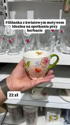 Pepco Filiżanka z kwiatowym motywem oferta