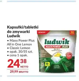 Makro Kapsułki do zmywarki Ludwik Maxx Power Plus All in One Lemon oferta