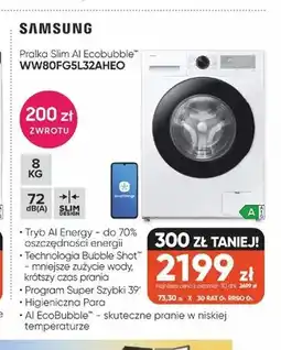 Max Elektro Pralka Slim AI Ecobubble Samsung oferta