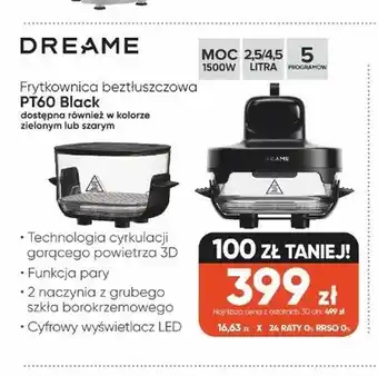 Frytkownica beztłuszczowa Dreame PT60 Black