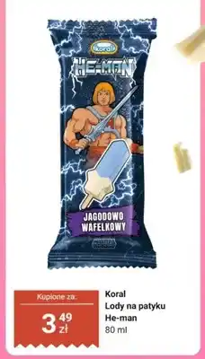 Dino Lody na patyku Koral He-man jagodowo-wafelkowe oferta