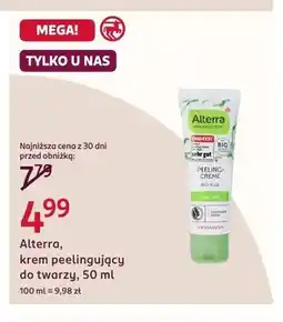 Rossmann Krem peelingujący do twarzy Alterra oferta