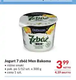 Makro Jogurt 7 zbóż Men Bakoma oferta