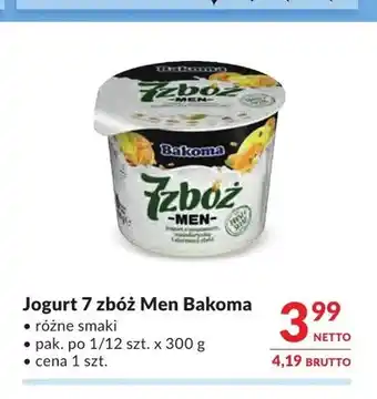 Makro Jogurt 7 zbóż Men Bakoma oferta