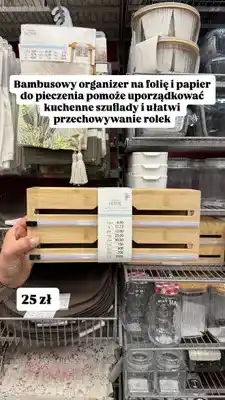Pepco Bambusowy organizer na folię i papier Pepco Home oferta