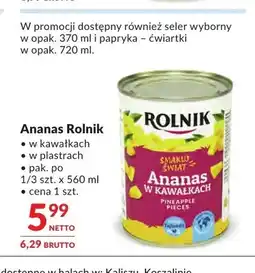 Makro Ananas w puszce Rolnik w plastrach oferta