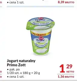Makro Jogurt naturalny Primo Zott oferta