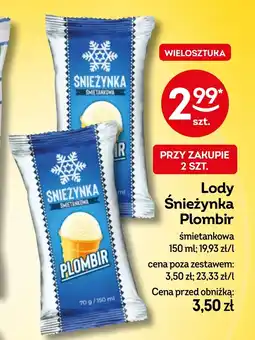 Żabka Lody Śnieżynka oferta