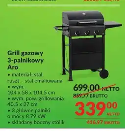 Makro Grill gazowy 3-palnikowy Aro oferta