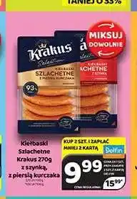 Delfin Kiełbaski Szlachetne Krakus z piersią kurczaka oferta