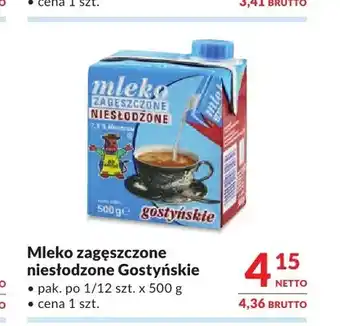 Makro Mleko zagęszczone niesłodzone Gostyńskie oferta