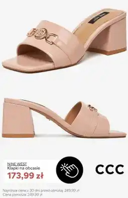 CCC Klapki na obcasie Nine West oferta