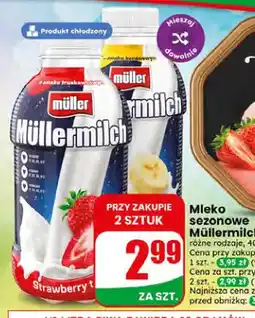 Dino Mleko sezonowe Müllermilch o smaku bananowym oferta