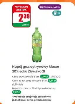 Dino Napój gazowany cytrynowy Maxer Citro 20% soku Zbyszko oferta