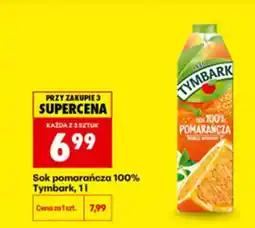 Biedronka Sok pomarańcza 100% Tymbark oferta