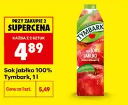 Biedronka Sok jabłko 100% Tymbark oferta